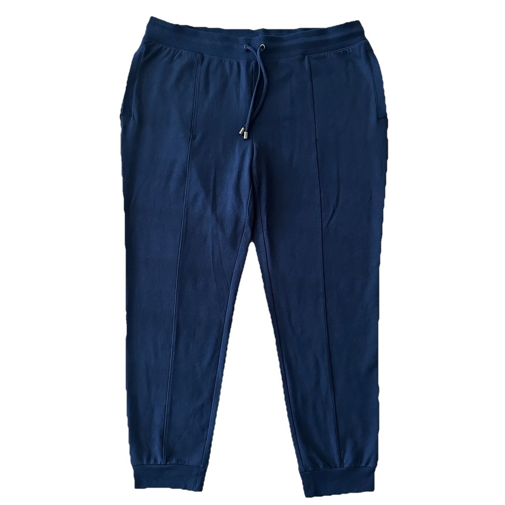 Chico's Zenergy Jogger Pants Size 3R US XL Pull On Stretch High Rise Navy Blue